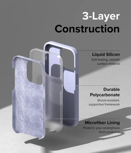 Ringke Silicone Apple iPhone 14 Pro Hoesje Back Cover Paars afbeelding 7