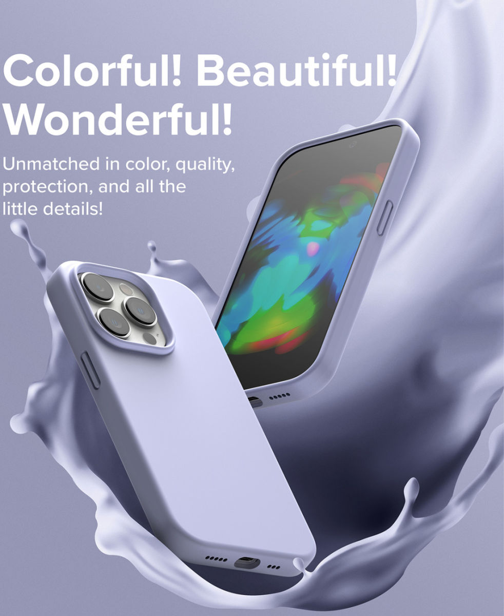 Ringke Silicone Apple iPhone 14 Pro Hoesje Back Cover Paars afbeelding 8