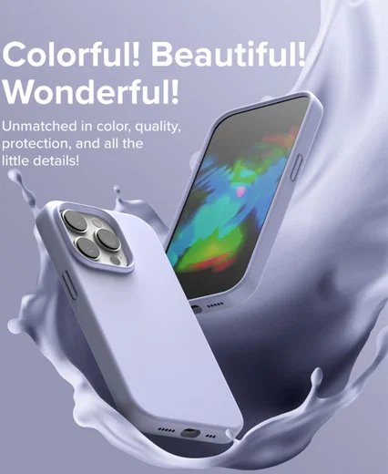 Ringke Silicone Apple iPhone 14 Pro Hoesje Back Cover Paars afbeelding 8
