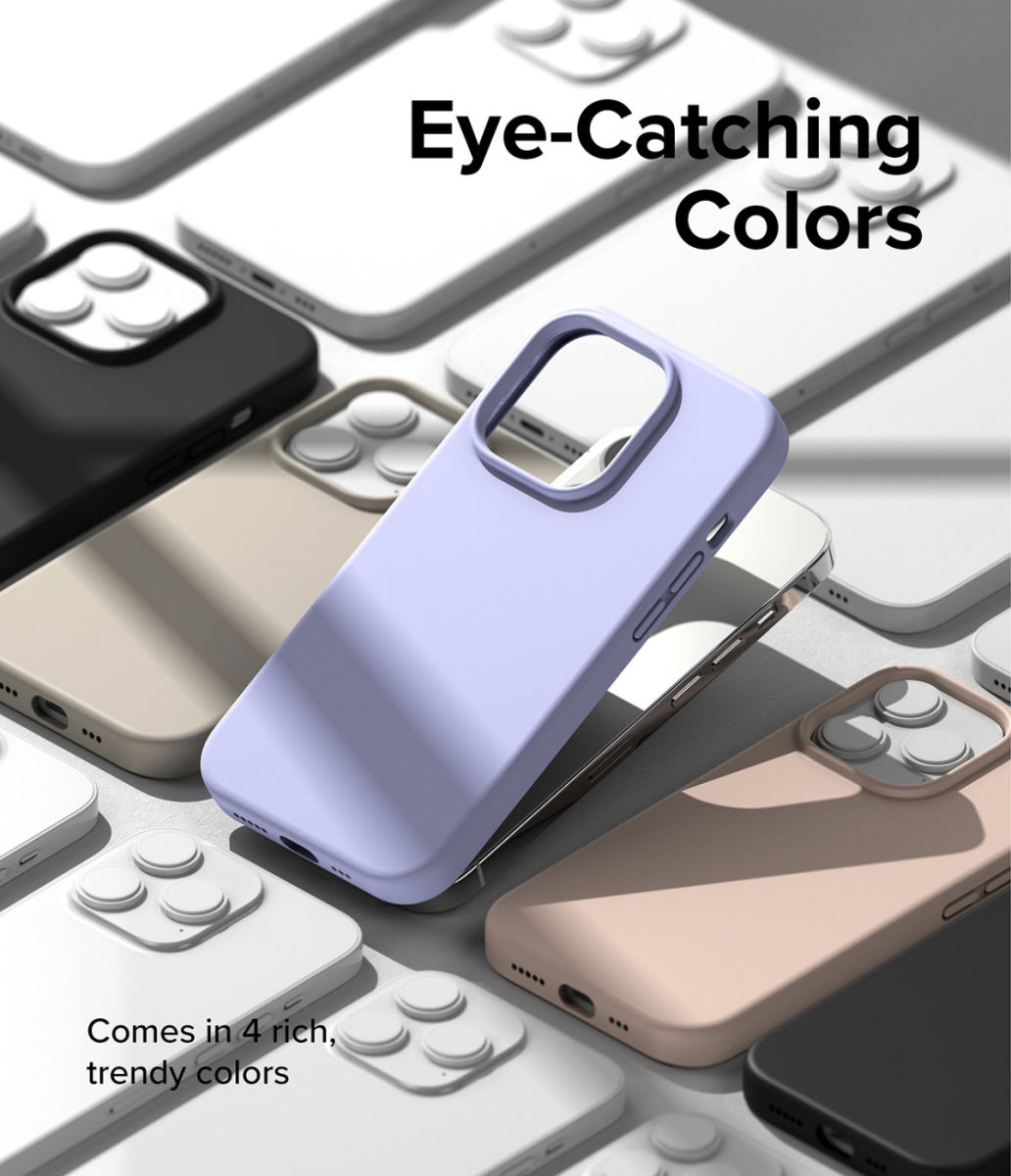 Ringke Silicone Apple iPhone 14 Pro Hoesje Back Cover Paars afbeelding 9