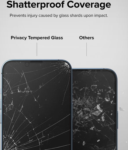 Ringke Apple iPhone 14 Plus Screen Protector Privacy Tempered Glass 9H afbeelding 12