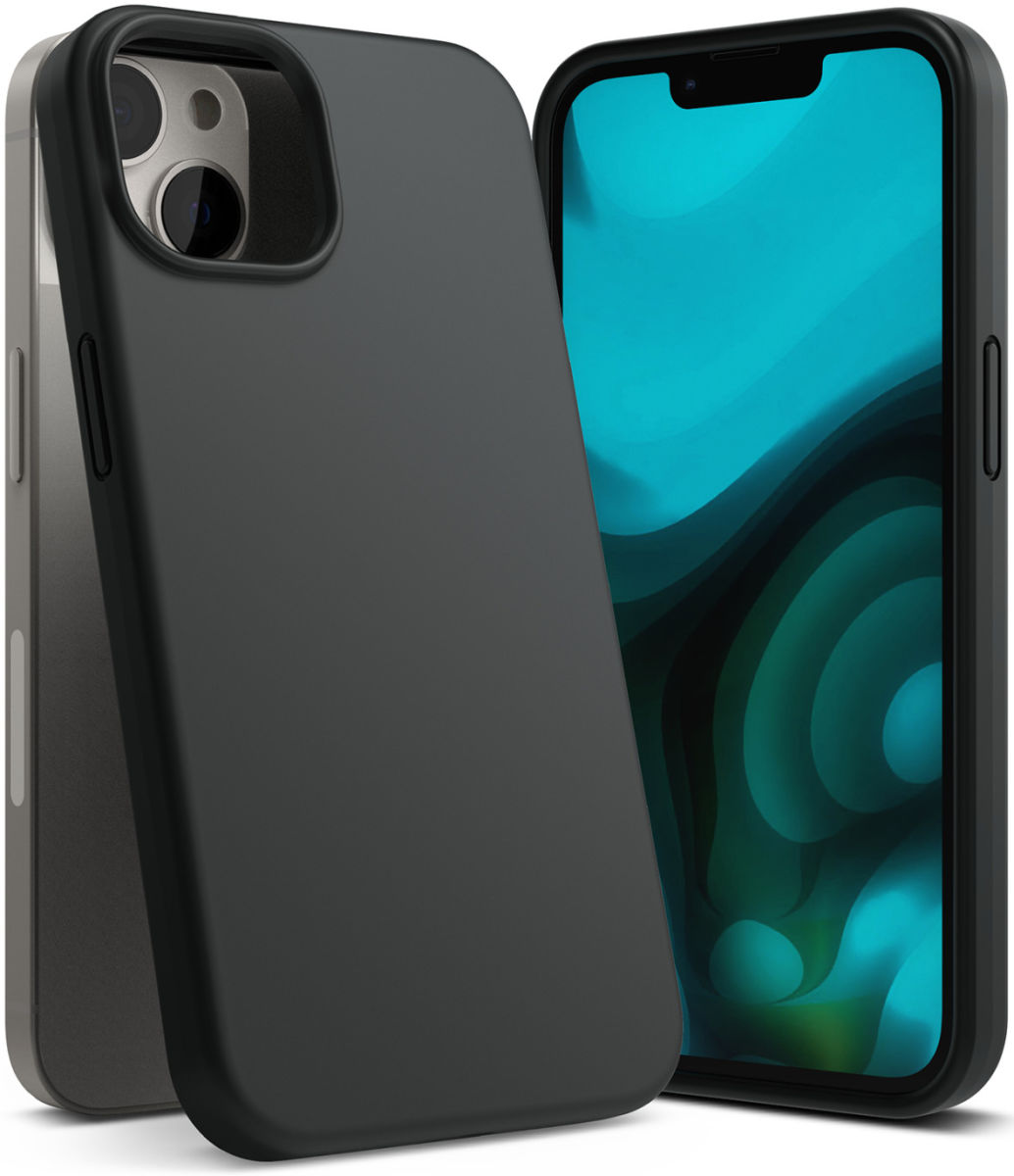Ringke Silicone Apple iPhone 14 Hoesje Back Cover Zwart afbeelding 2