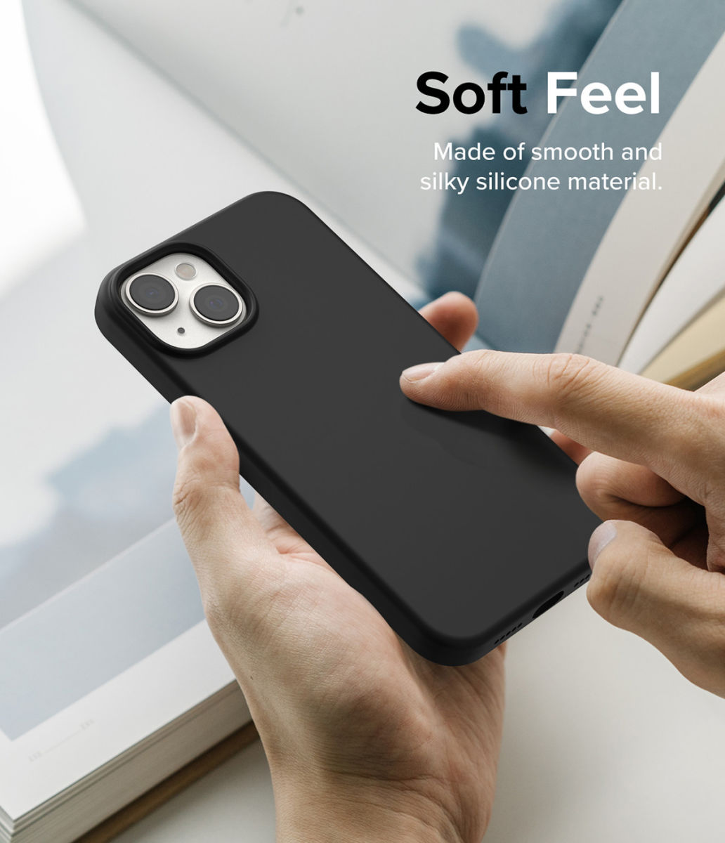 Ringke Silicone Apple iPhone 14 Hoesje Back Cover Zwart afbeelding 7