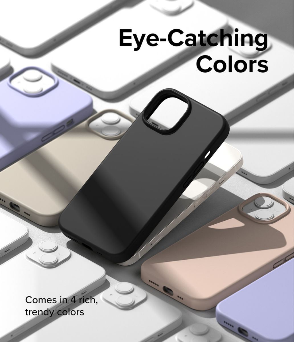Ringke Silicone Apple iPhone 14 Hoesje Back Cover Zwart afbeelding 9
