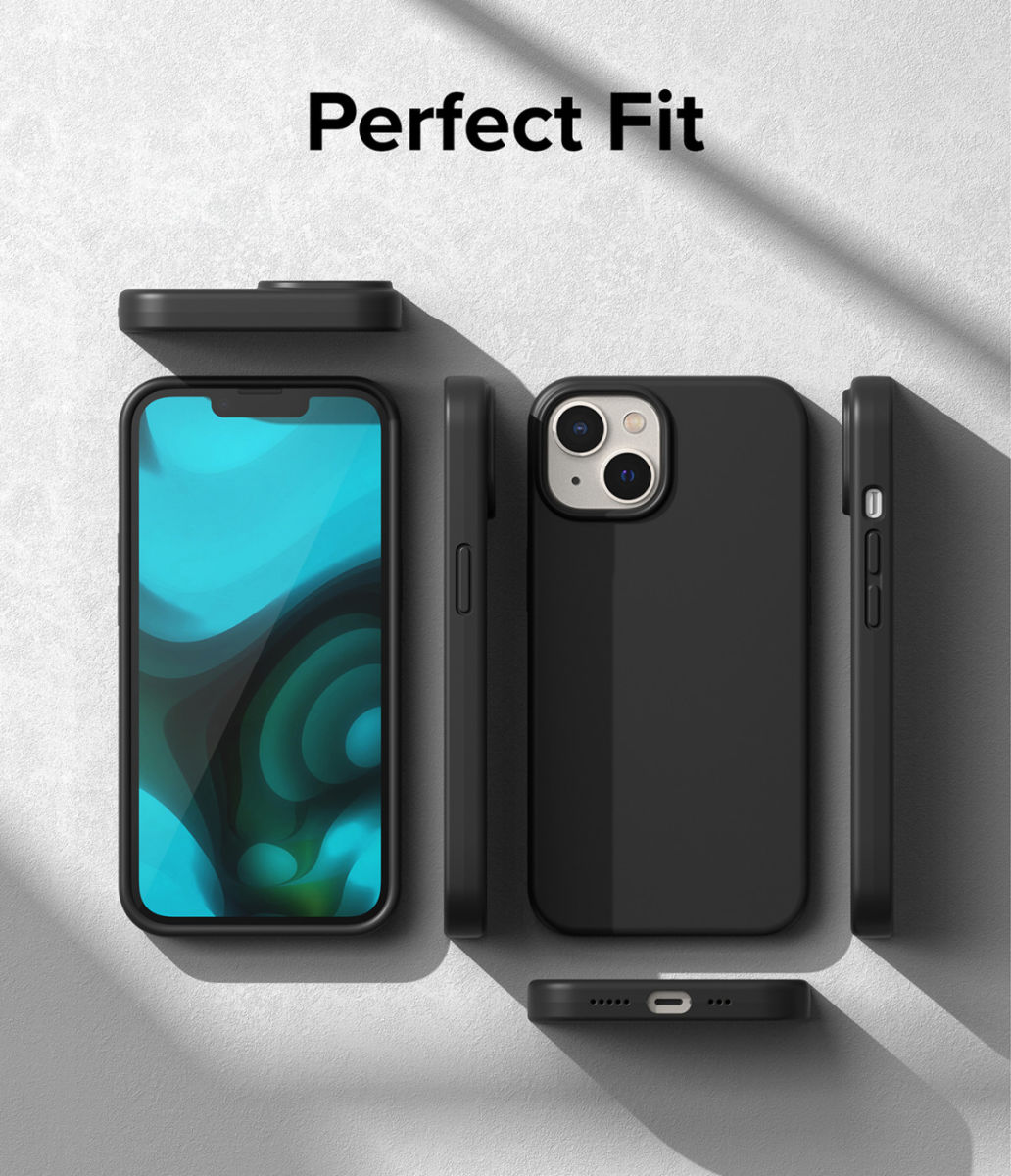 Ringke Silicone Apple iPhone 14 Hoesje Back Cover Zwart afbeelding 10