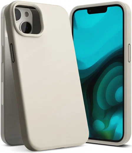 Ringke Silicone Apple iPhone 14 Hoesje Back Cover Beige afbeelding 2