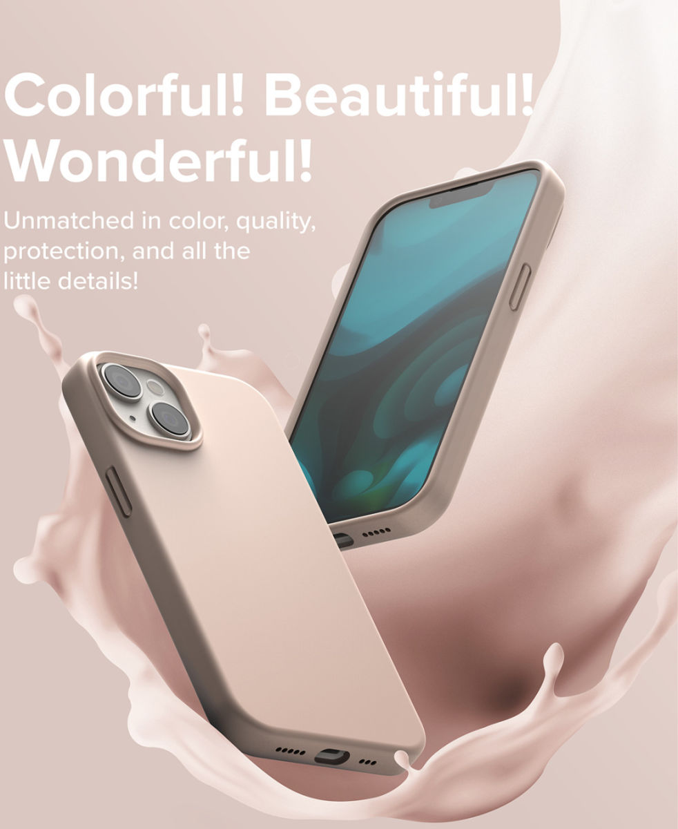 Ringke Silicone Apple iPhone 14 Hoesje Back Cover Roze afbeelding 8