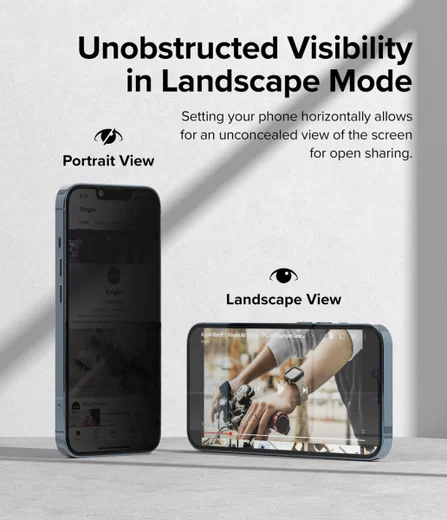 Ringke Apple iPhone 14 Screen Protector Privacy Tempered Glass 9H afbeelding 7