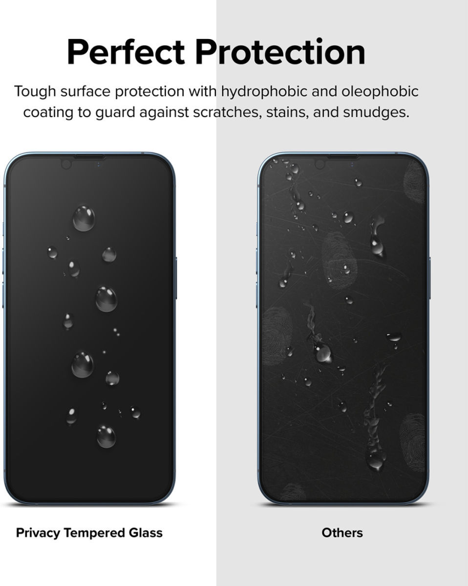 Ringke Apple iPhone 14 Screen Protector Privacy Tempered Glass 9H afbeelding 10