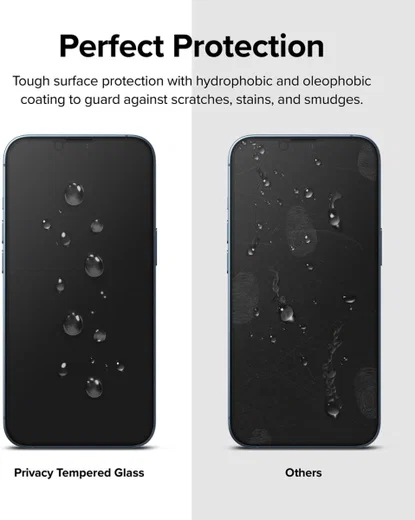 Ringke Apple iPhone 14 Screen Protector Privacy Tempered Glass 9H afbeelding 10