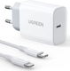 UGREEN Snellader 20W PD + USB-C naar Lightning Kabel MFi 3A 1M Wit afbeelding 1