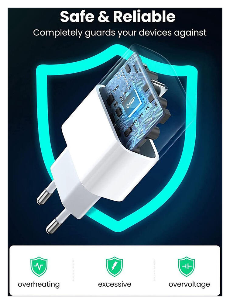 UGREEN Snellader 20W PD + USB-C naar Lightning Kabel MFi 3A 1M Zwart afbeelding 6