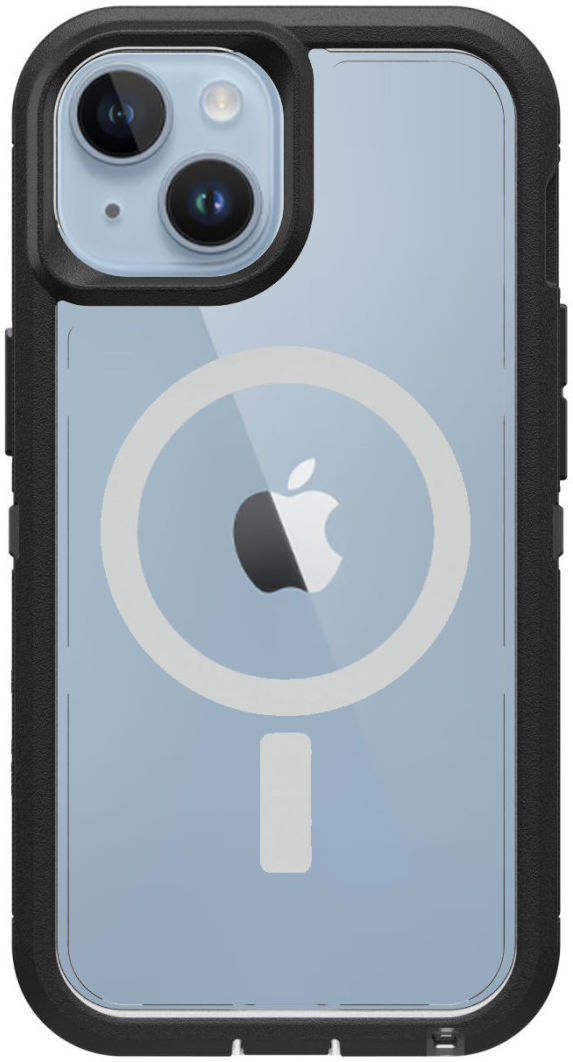 OtterBox Defender XT Apple iPhone 14 Hoesje MagSafe Transparant Zwart afbeelding 1