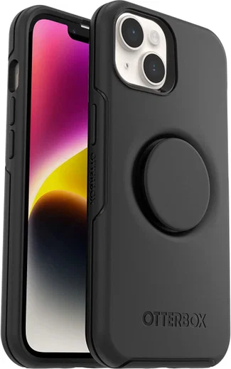 OtterBox Otter + Pop Symmetry Apple iPhone 14 Hoesje Zwart afbeelding 1