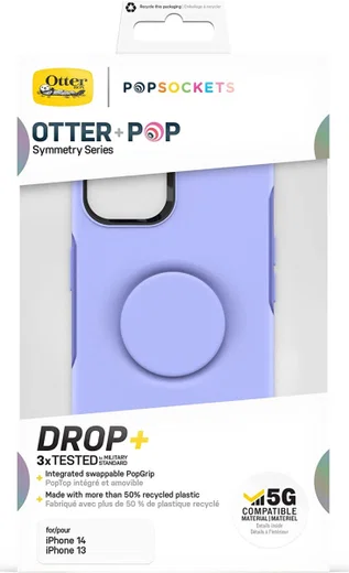 OtterBox Otter + Pop Symmetry Apple iPhone 14 Hoesje Paars afbeelding 6