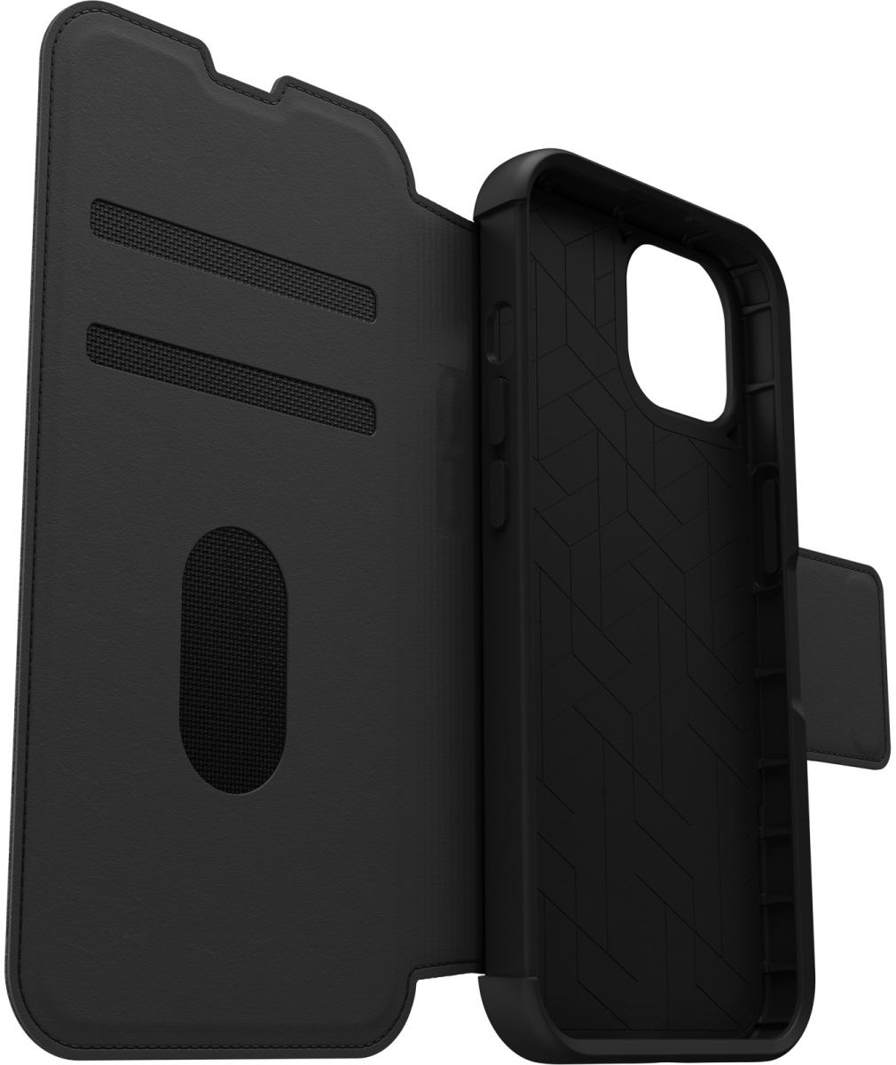 OtterBox Strada Apple iPhone 14 Hoesje Echt Leer Book Case Zwart afbeelding 5