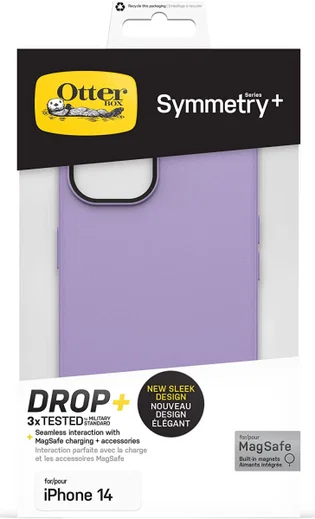 OtterBox Symmetry+ Apple iPhone 14 Hoesje MagSafe Paars afbeelding 5