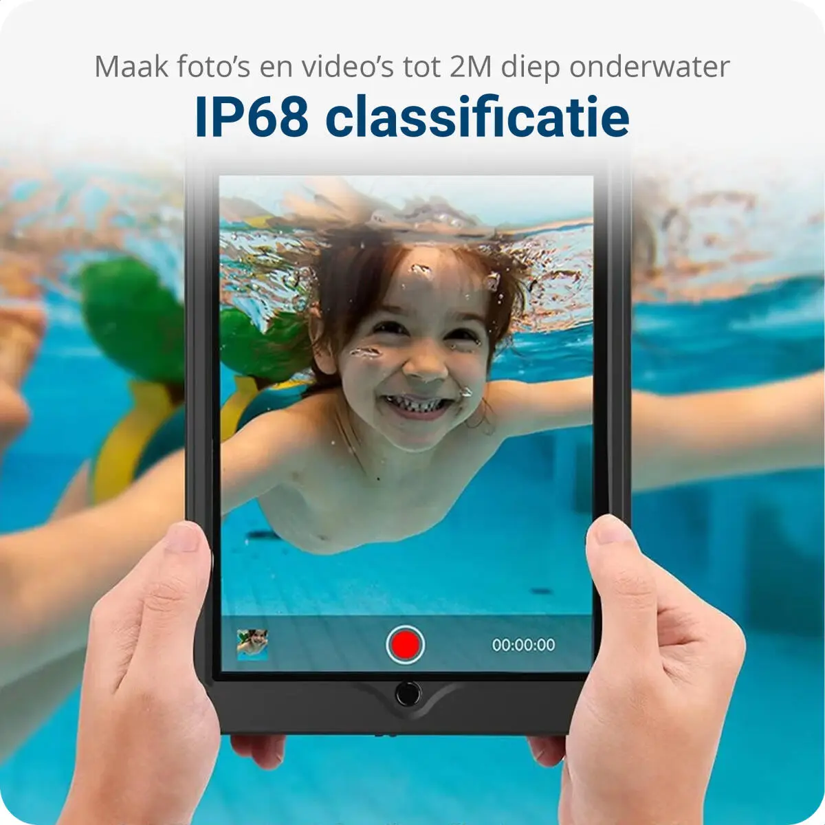 Apple iPad 10.2 (2019/2020/2021) Hoes Waterdicht Full Protect Zwart afbeelding 3