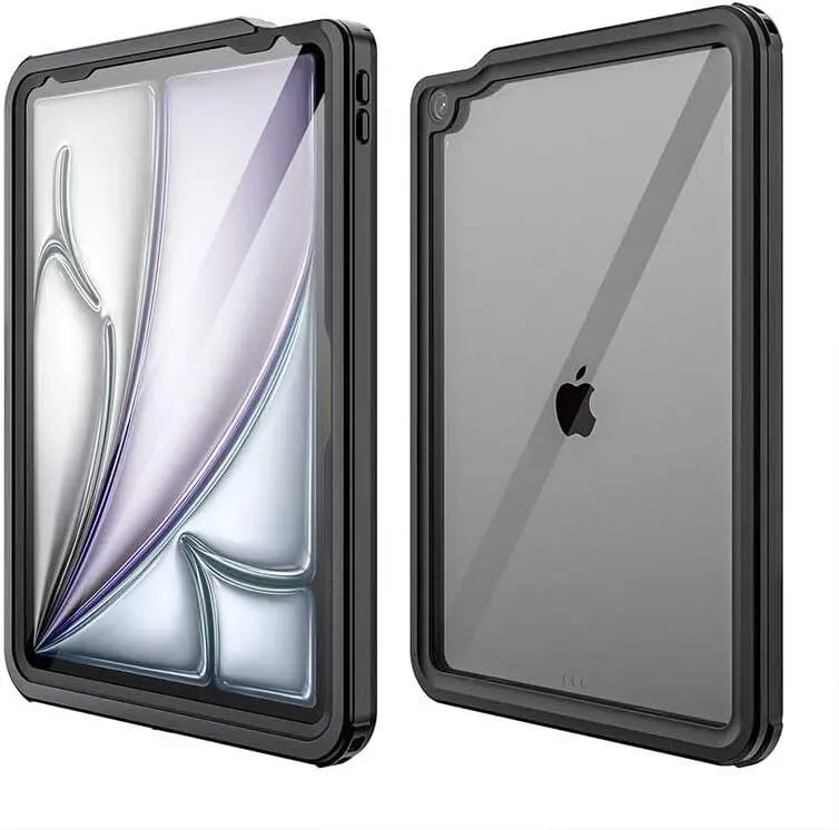 Apple iPad Air 2020/2022 Hoes Waterdicht Full Protect Cover IP68 Zwart afbeelding 1