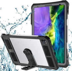 Apple iPad Pro 11 (2018) Hoes Waterdicht Full Protect Cover IP68 Zwart afbeelding