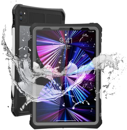 iPad Pro 11 (2020/2021) Hoes Waterdicht Full Protect Cover IP68 Zwart afbeelding 1
