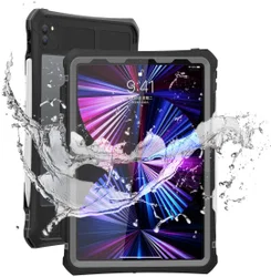 iPad Pro 11 (2020/2021) Hoes Waterdicht Full Protect Cover IP68 Zwart afbeelding