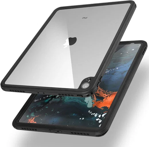 Apple iPad Pro 12.9 2018 Hoes Waterdicht Full Protect Cover IP68 Zwart afbeelding 7