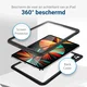 iPad Pro 12.9 2021/2022 Hoes Waterdicht Full Protect Cover IP68 Zwart afbeelding 3