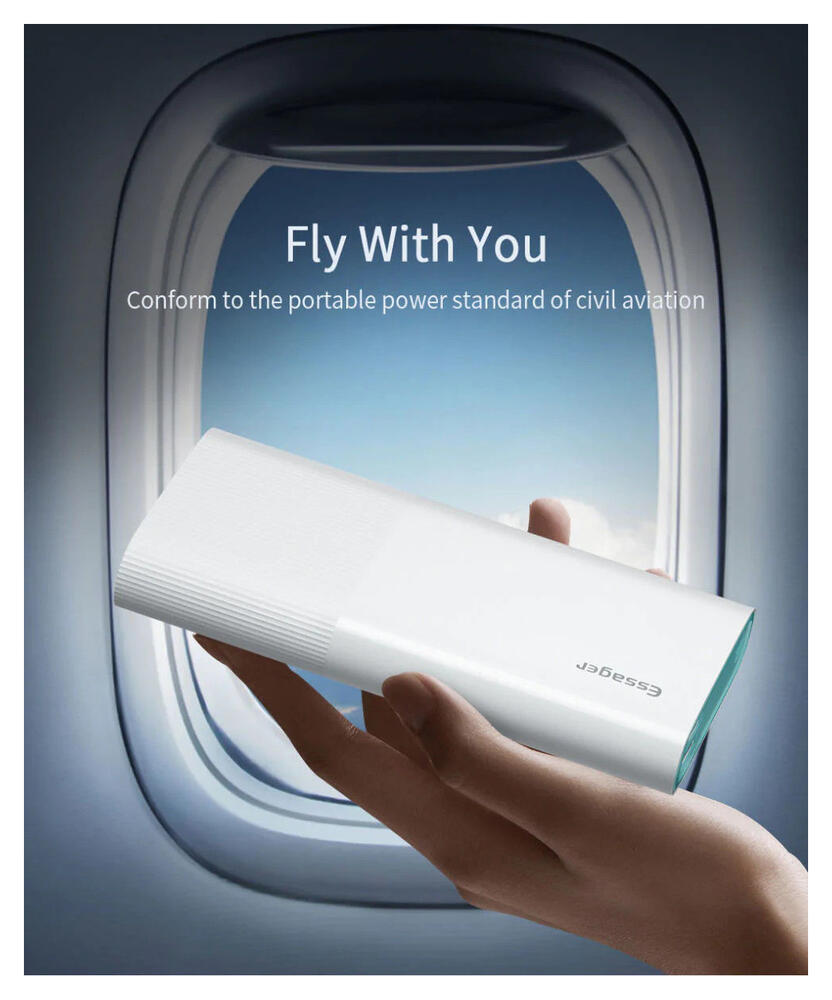 Essager Powerbank 20.000 mAh PD en QC 18W met Digitale Display Wit afbeelding 11