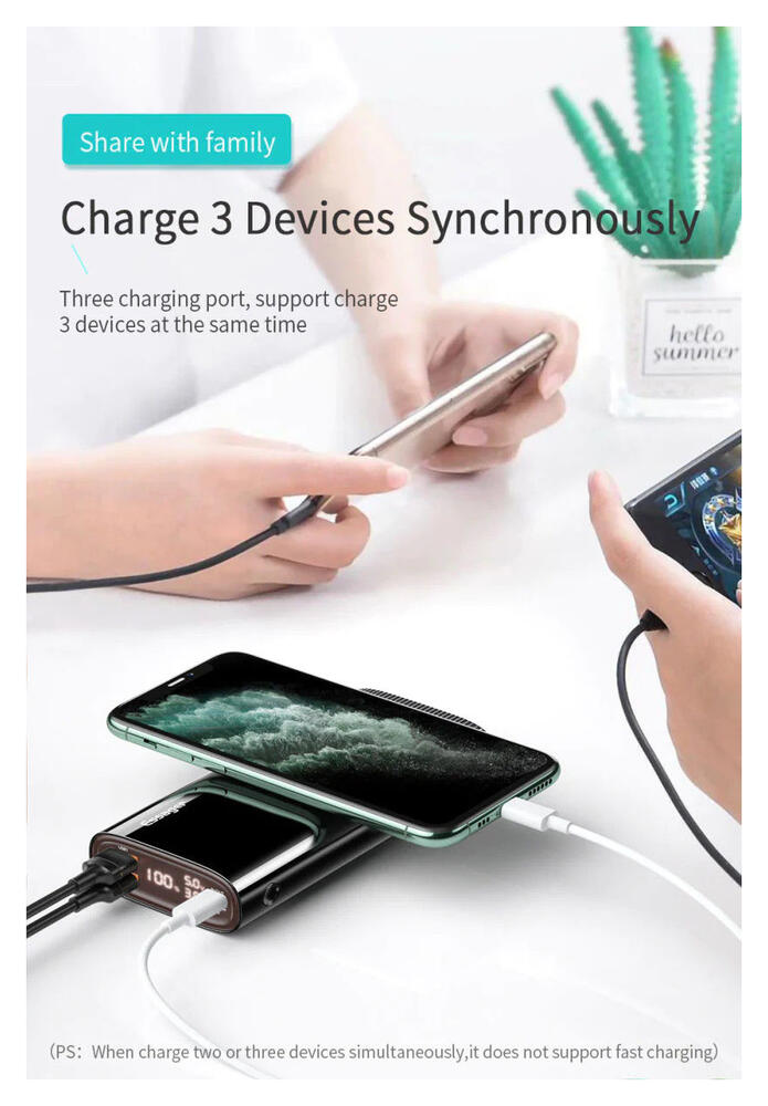 Essager Powerbank 20.000 mAh PD en QC 18W met Digitale Display Wit afbeelding 5