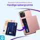 Apple iPhone 14 Hoesje met Kaart Houder Back Cover Roze Goud afbeelding 7