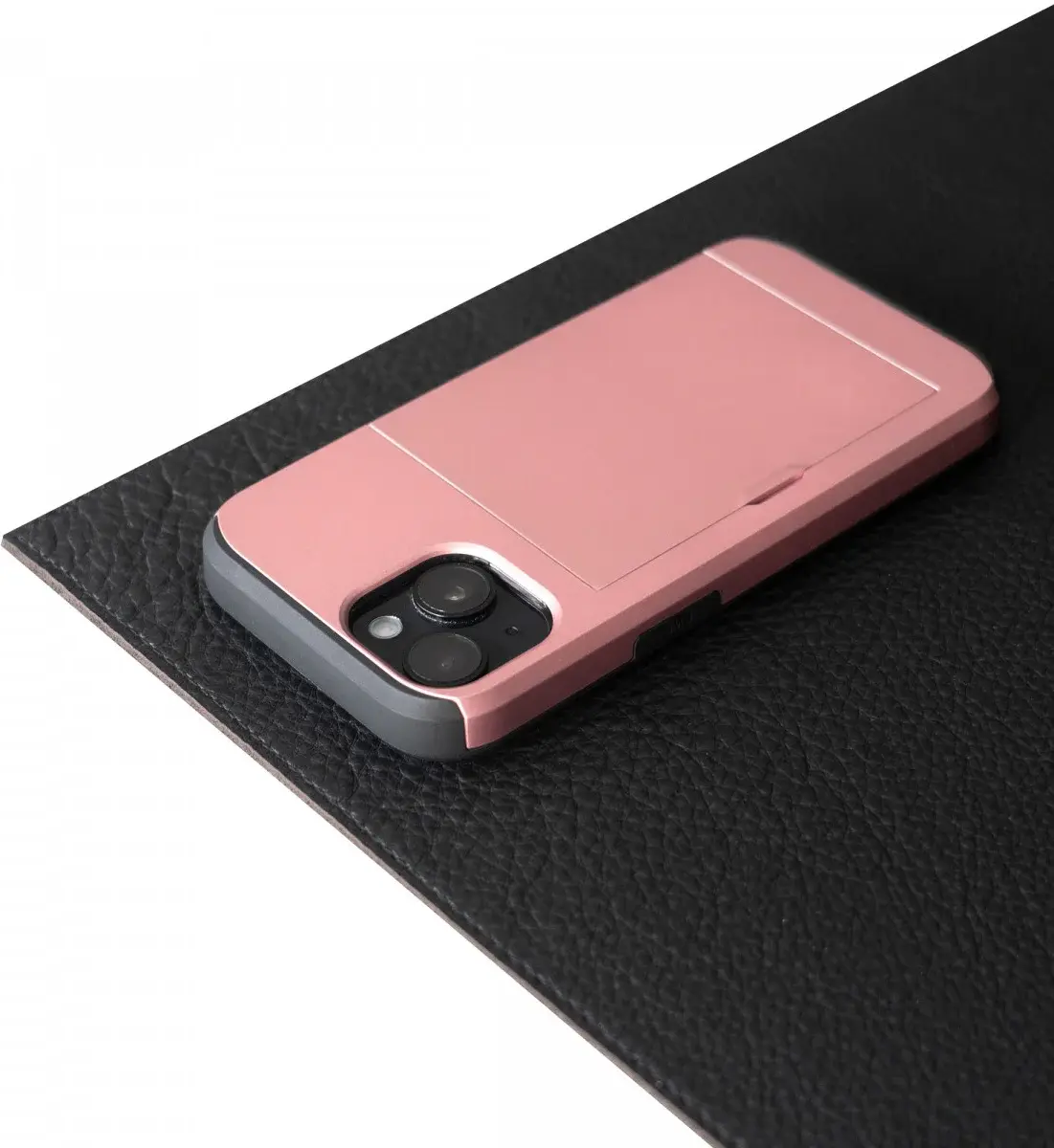 Apple iPhone 14 Hoesje met Kaart Houder Back Cover Roze Goud afbeelding 13