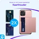Apple iPhone 14 Hoesje met Kaart Houder Back Cover Roze Goud afbeelding 10