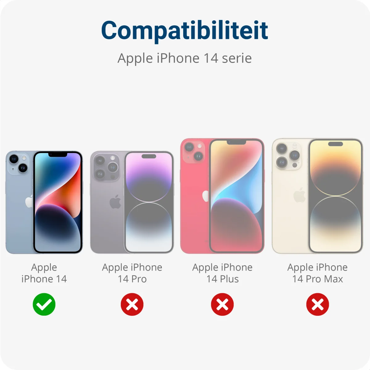 Apple iPhone 14 Hoesje met Kaart Houder Back Cover Blauw afbeelding 15