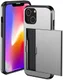 Apple iPhone 14 Hoesje met Kaart Houder Back Cover Grijs afbeelding 2