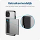 Apple iPhone 14 Hoesje met Kaart Houder Back Cover Grijs afbeelding 13