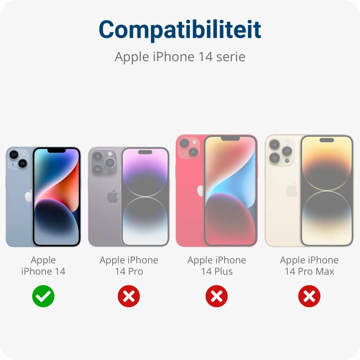 Apple iPhone 14 Hoesje met Kaart Houder Back Cover Grijs afbeelding 15