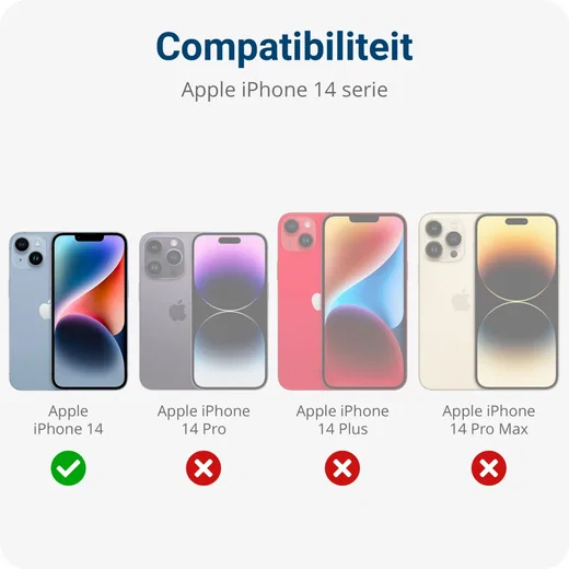 Apple iPhone 14 Hoesje met Kaart Houder Back Cover Grijs afbeelding 15