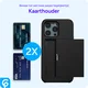 Apple iPhone 14 Pro Hoesje met Kaart Houder Back Cover Zwart afbeelding 11