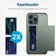 Apple iPhone 14 Pro Hoesje met Kaart Houder Back Cover Groen afbeelding 5