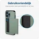Apple iPhone 14 Pro Hoesje met Kaart Houder Back Cover Groen afbeelding 15