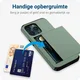 Apple iPhone 14 Pro Hoesje met Kaart Houder Back Cover Groen afbeelding 9