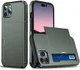 Apple iPhone 14 Pro Hoesje met Kaart Houder Back Cover Groen afbeelding 2
