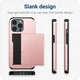 Apple iPhone 14 Pro Hoesje met Kaart Houder Back Cover Roze Goud afbeelding 15