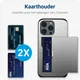 Apple iPhone 14 Pro Hoesje met Kaart Houder Back Cover Grijs afbeelding 5