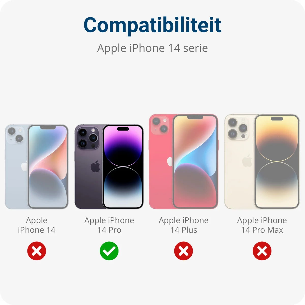 Apple iPhone 14 Pro Hoesje met Kaart Houder Back Cover Grijs afbeelding 16