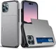 Apple iPhone 14 Pro Hoesje met Kaart Houder Back Cover Grijs afbeelding 2