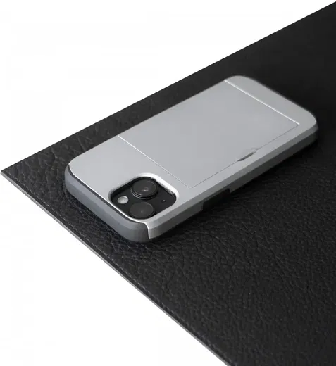 Apple iPhone 14 Plus Hoesje met Kaart Houder Back Cover Grijs afbeelding 14