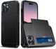 Apple iPhone 14 Pro Max Hoesje met Kaart Houder Back Cover Zwart afbeelding 2