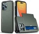 Apple iPhone 14 Pro Max Hoesje met Kaart Houder Back Cover Groen afbeelding 2